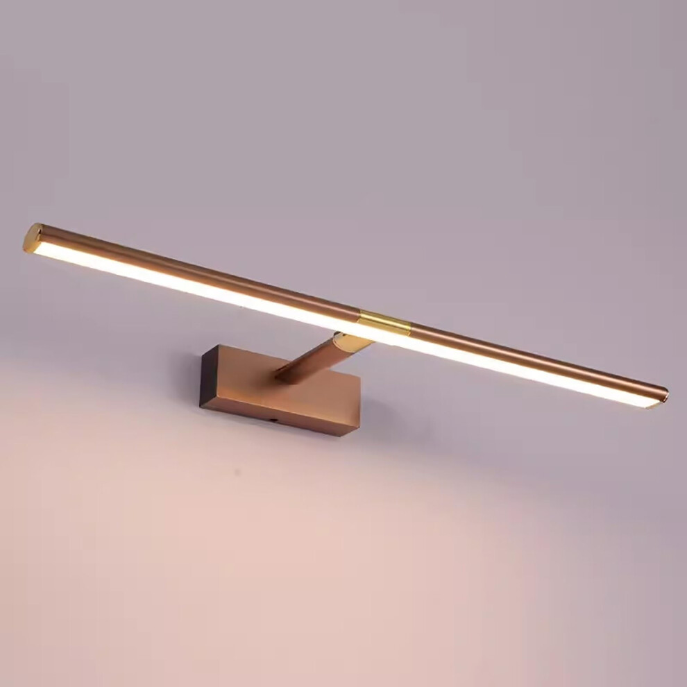 Black Led Vanity Mirror With Antifog Technology, Bright Illumination For Makeup Application In Bathroom Or Restroom 100Cm Brushed