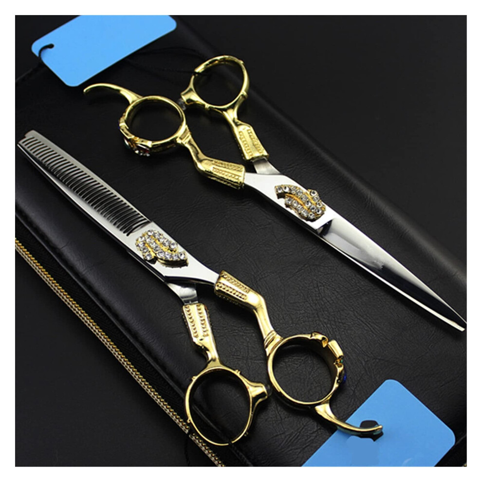 Gold 6 Inch Barber Haircutting Sciss, Vintage Hairdressing Shears (Gold)
