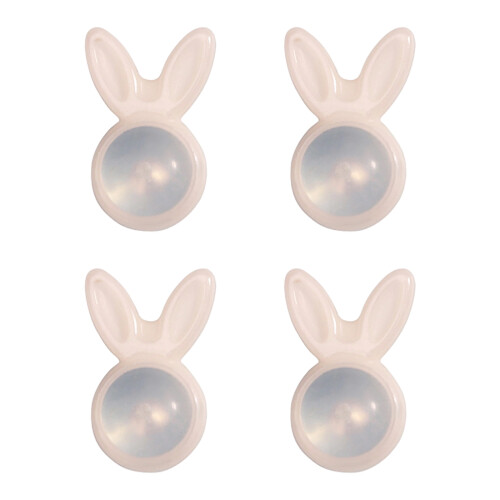 4 Pieces Secure Earring Backs Replacement-White Rabbit ears