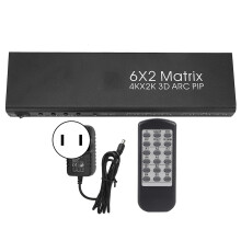 Πολυλειτουργικός διακόπτης HDMI Matrix 6x2 με διαχείριση EDID και ARC, διακόπτης HDMI 4K@30Hz για
