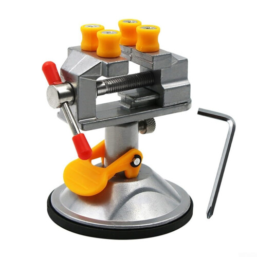 Suction Cup Mounted Mini Vise  for Various Crafting Applications (with Screws)