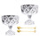 Footed Glass Dessert Dish Multipurpose Ice Cream Cup For-White 1