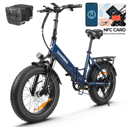 SameBike SAMEBIKE 20" Commuter E-Bicycle 750W, 48V13Ah-blue