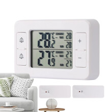 Refrigerator Temperature Sensor,Double Sensor Fridge Temperature Measuring Measure Instrument for Kitchen Dorm Outdoor Indoor