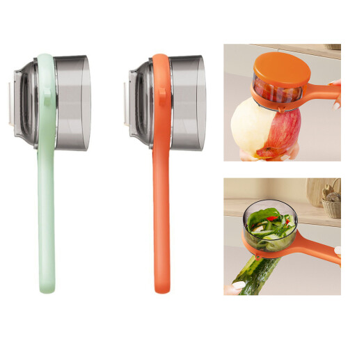Kitchen Peelers With Detachable Storage Container-1 light green 2