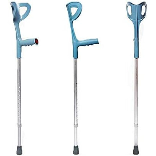 Walking Stick for Elderly with Adjustable Height Lightweight Aluminum Elbow Support Crutches 1