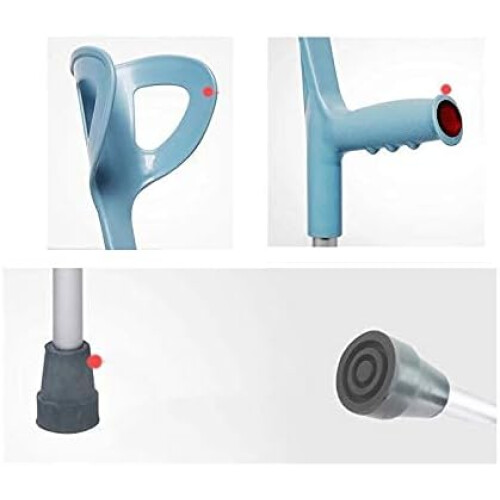 Walking Stick for Elderly with Adjustable Height Lightweight Aluminum Elbow Support Crutches 2