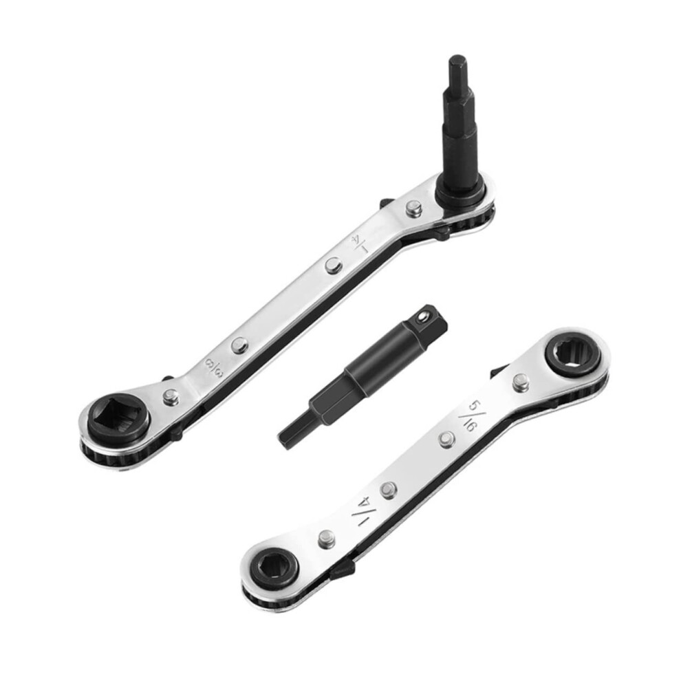 Ratchet Spanner 1Set For Air Conditioning Doublesided Refrigeration Wrench Lightweight Tool Compressor Valves 9119770915245