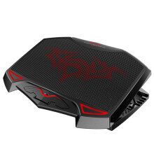 Base di raffreddamento per laptop con 3 ventole, doppie porte USB e luci LED, dissipatore per notebook regolabile in altezza con design in rete