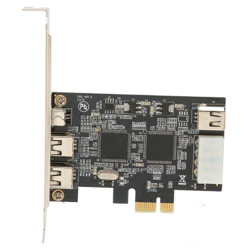 Firewire Card for PC, PCI Express Adapter with4External IEEE1394A Ports, High Performance Serial Bus Interface for Fast Data Transfer, Full Duplex