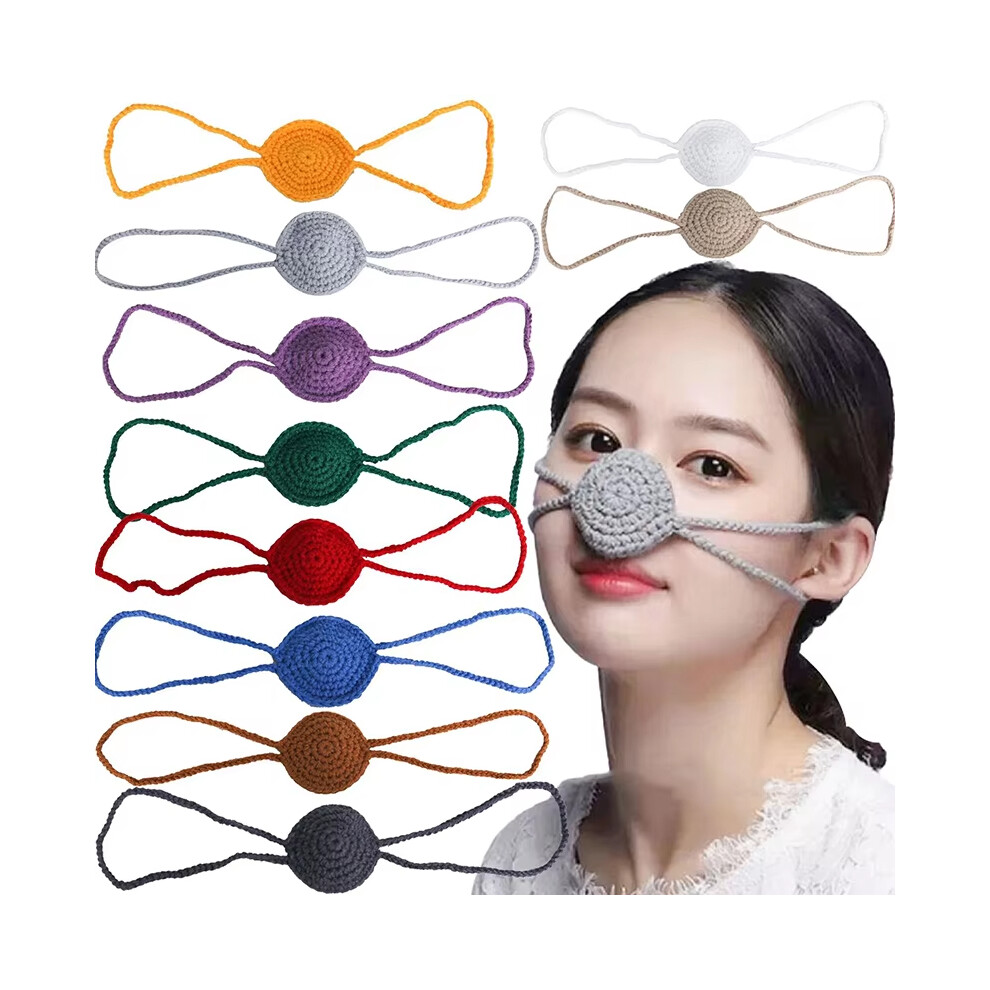Hewisy 2Pcs Handmade Adjustable Nose Warmer Cover For Skiing & Party Warmth ﻿(A3 Pink)