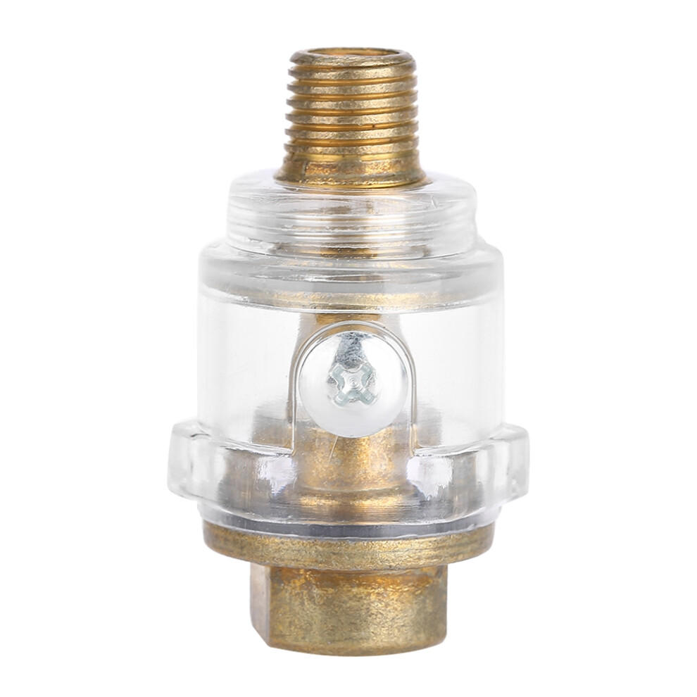 Air Line Lubricator Mini In-Line Air Tool Oiler Automatic Lubrication For Pneumatic Tools With High Impact Clear Plastic And Solid Metal Construction 9139052635760