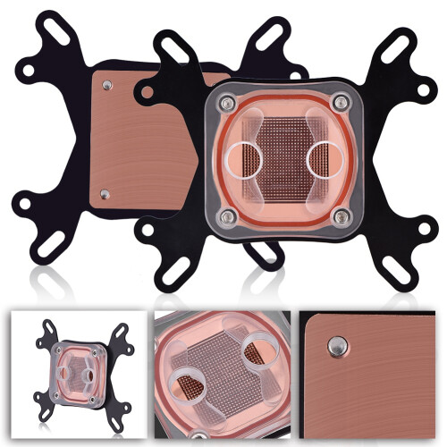 Μπλοκ ψύξης νερού CPU, ψύκτης υγρού Waterblock με βάση χαλκού υψηλής απόδοσης και 2