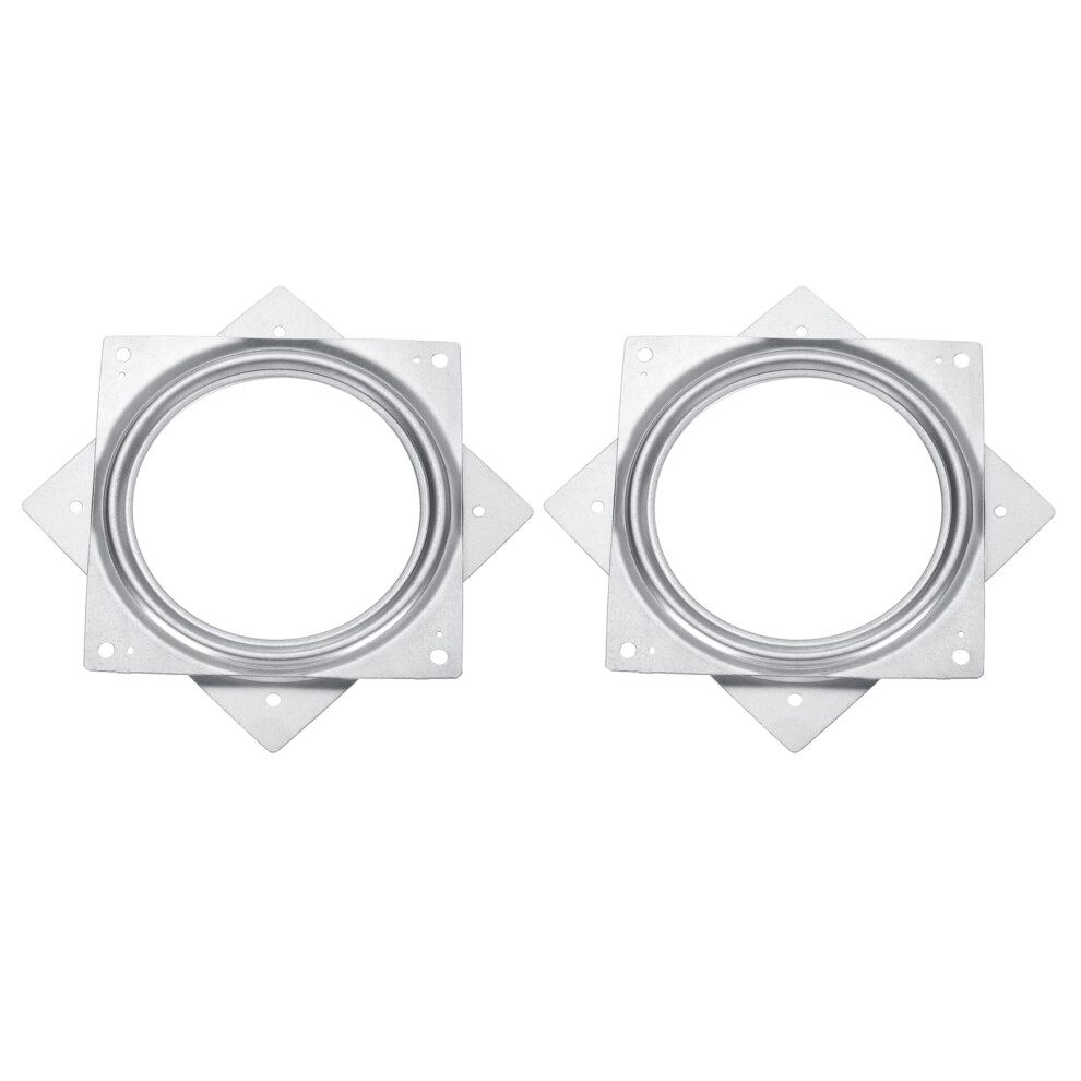 2Pcs 6' Bar Stool Swivel Replacement, 360 Rotation Rotating Tray Turntable, Silver (155X8mm) 9119770916136