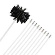 Chimney Sweeping Kit, Easy Connecting Chimney Brush Fireplace Flue Chimney Cleaning Kit (Size : 15 Rods1 Brush Head)