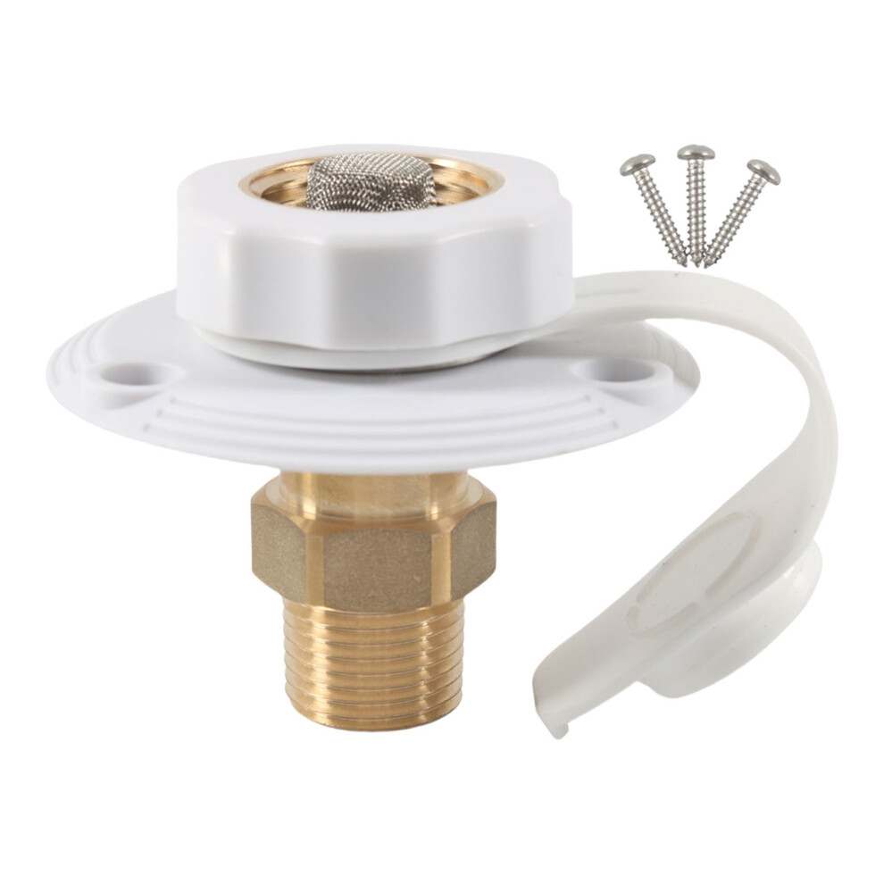 Recreational Vehicle City Water Fill Inlet Water Fill-White 7696001275757