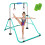 Gymnastics Bars with Rings/Pad/Wristband, Folding Horizontal Bar(Green) 1