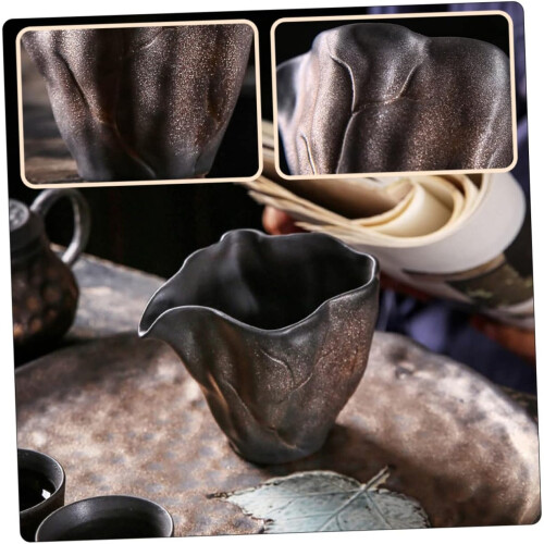 Vintage Ceramic Tea Pitcher with Solid Base for Kung Fu Tea for Flower Practical Office and Home Accessory Gift 1