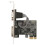 Κάρτα σειριακής επέκτασης PCIe, δύο σειριακές θύρες RS232 9 ακίδων, βιομηχανικός 1