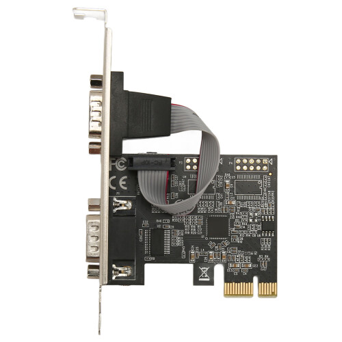 Κάρτα σειριακής επέκτασης PCIe, δύο σειριακές θύρες RS232 9 ακίδων, βιομηχανικός