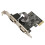 Κάρτα σειριακής επέκτασης PCIe, δύο σειριακές θύρες RS232 9 ακίδων, βιομηχανικός 8