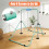 Gymnastics Bars with Rings/Pad/Wristband, Folding Horizontal Bar(Green) 5