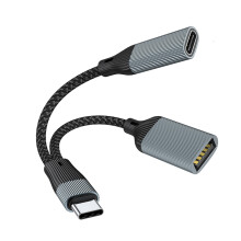 USB C à 3,5 mm et adaptateur d'alimentation-USB A de type C 60 W