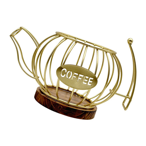 Support à dosettes de café en fer élégant, Solution de-or