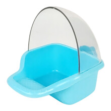 Hanging Bird Food Bowl Cage Mounted Easy Refills Food-Blue