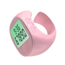 Multifunctional Electronic Counter with Time Display and Easy Button for Prayer 5 Digit up to 99999 PINK