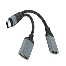 Typ-C-auf-3,5-mm-Audio-Schnellladeadapter für die-60W TypC USB A