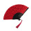 Éventail à main pliable Vintage en dentelle, pour-Rouge 1