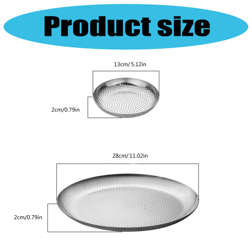 Camping Dishes Reusable Stainless Steels Plates Rustproof-L 2