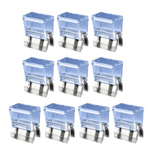 Les attaches en plastique lavables fixent les-Bleu transparent
