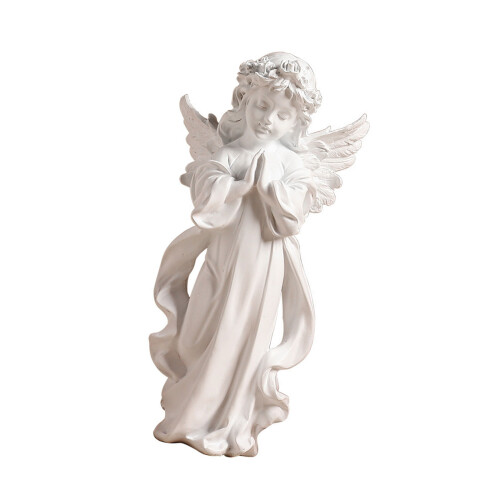 Figurine d'ange de prière douce pour fille, décorations-S