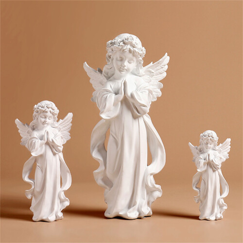 Figurine d'ange de prière douce pour fille, décorations-S 2