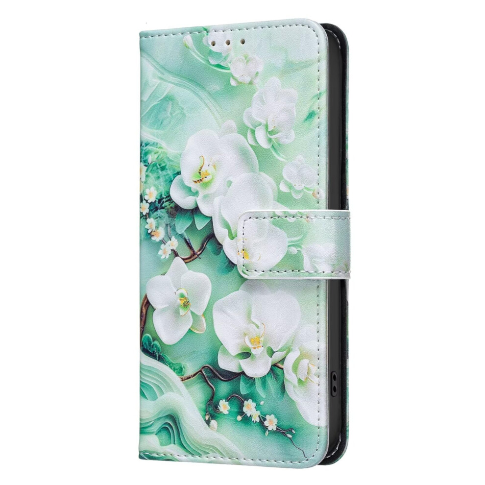 Honor X7a Case, Flip Folio Wallet Cover With Card Slots Kickstand Flower Pink 9365049197977