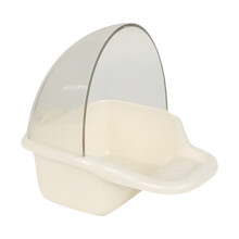 Doorzichtige vogelbadvoervoederkooi met- Beige kleur