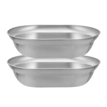 Multipurpose Rustproof Camping Dinnerwares-Deep basin set 2 pie
