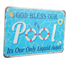 Metal Indicator Sign Outdoor Pool Decor Summer Pool Accessories for outside