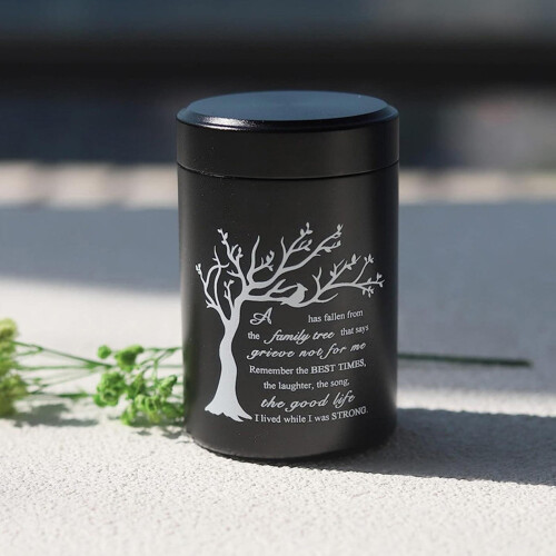 Durable Stainless Steel Memorial Urn For Pet-Butterfly pattern 1
