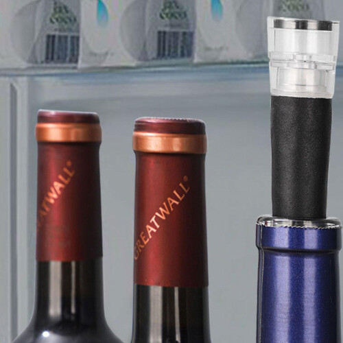 Premium Vacuum Wine Stoppers Efficient-Long transparent hea 2