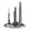 Handcrafted Shanghai Tower Architecture Model-Silver grey 20cm 1