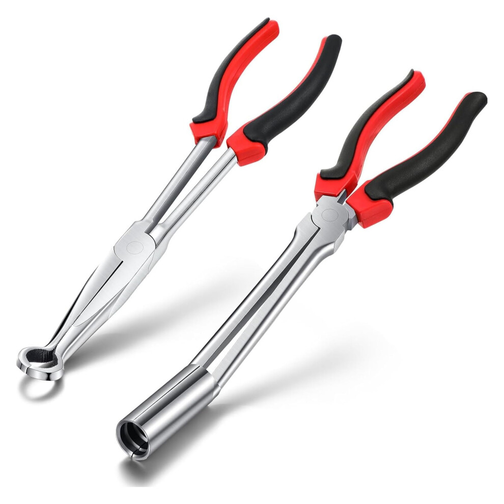 Sparks Plugs Pliers 2Piece Set, Sturdy Nonrust Steel Sparks Puller Removal Tool With Nonslip Handle For Tight Spaces 9119770919113