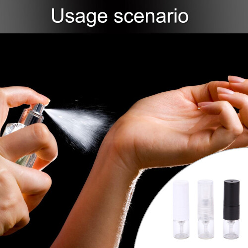 1ml Portable Perfume Sprayer Bottles Glass-White spray head 2