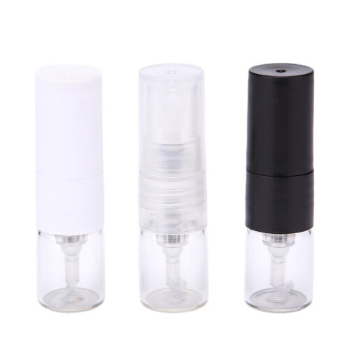 1ml Portable Perfume Sprayer Bottles Glass-White spray head 1