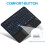 Ultra-Slim Bluetooth Keyboard with Touchpad, Backlit for iOS Android Windows Devices, Portable & Rechargeable (Black) 6