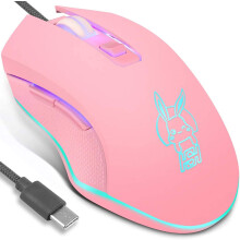 Przewodowa mysz USB o ergonomicznej konstrukcji, podświetlane, ciche przyciski zapewniające wygodę i dłuższe użytkowanie, regulowana wysoka