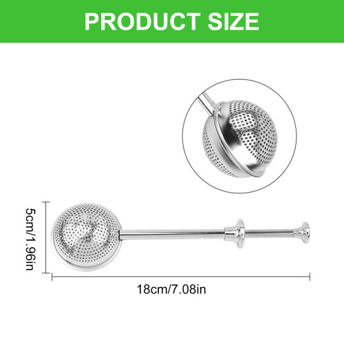 2pcs Stainless Steel Telescopic Handle Teas Infuser and Baking 2