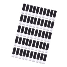 Pack of 50 1ml Glass Perfume Atomizer Bottles-Black spray head